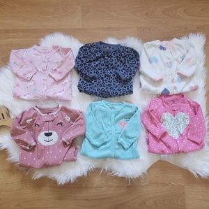 Lot of 6 Carter's Sleeper, Pajamas sz 3 months
